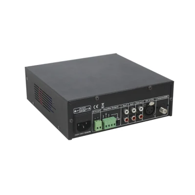 Amplificatore mixer digitale compatto con potenza 30 W, uscite di linea 4-16 ohm, 70 V, 100 V, adatto per ambienti commerciali e residenziali