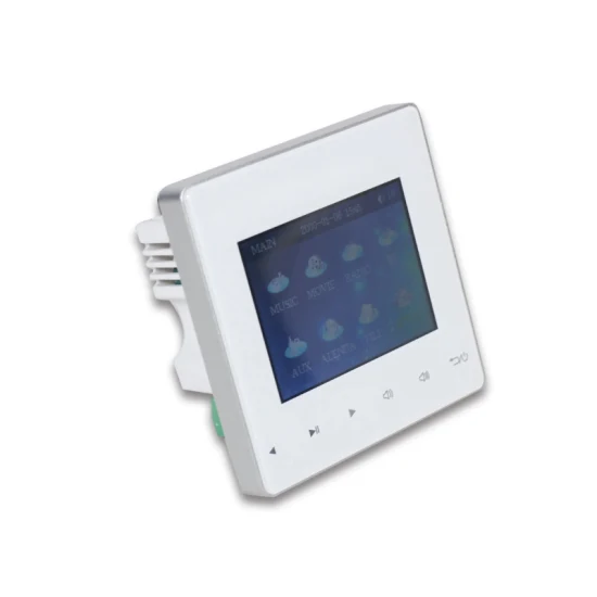 Sistema audio domestico Smart Touch Screen da 4 pollici Amplificatore da parete HiFi 4 * 25 W Dotato di Bluetooth, USB/TF, radio FM e Aux